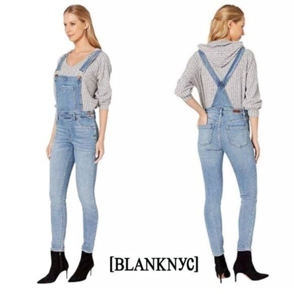 BLANK NYC "It's Vintage" Overalls Medium Wash Denim Size 29